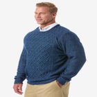 Soft Cable Knit Crewneck Sweater image number null
