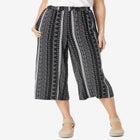 Pull-On Elastic-Waist Soft Capri image number null