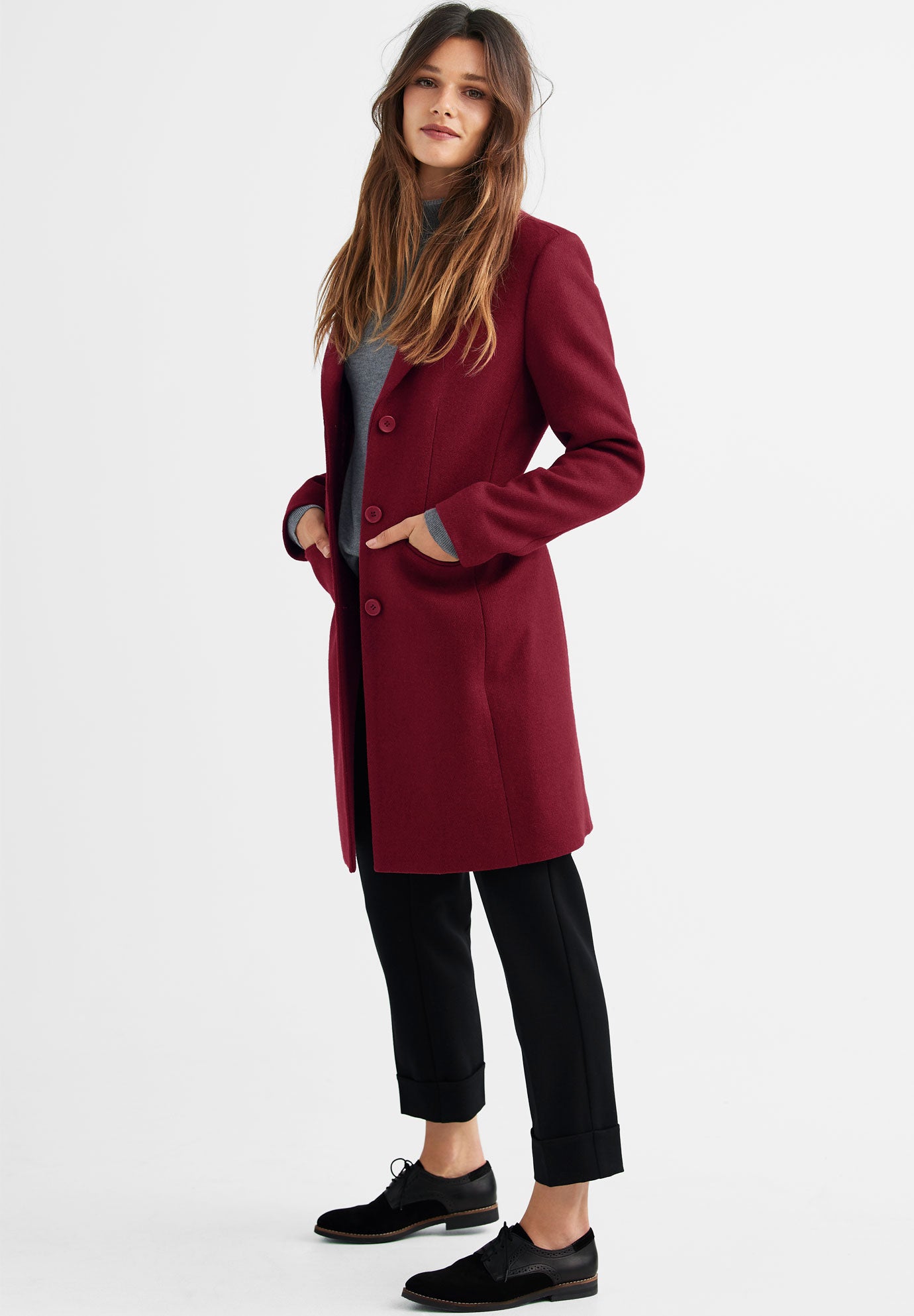 Classic Wool-Blend Coat image number 1