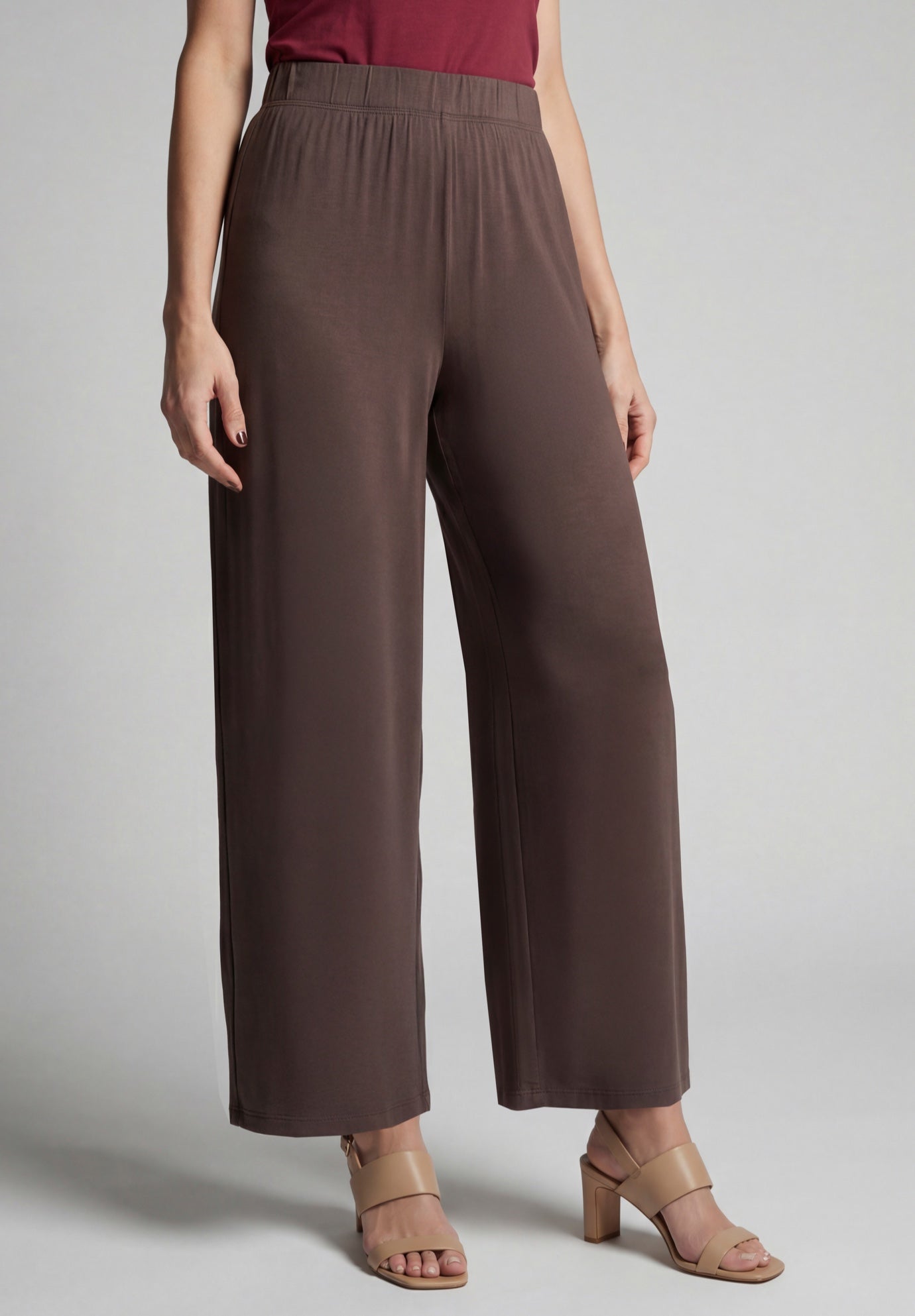 Everyday Stretch Knit Wide Leg Pant image number 0
