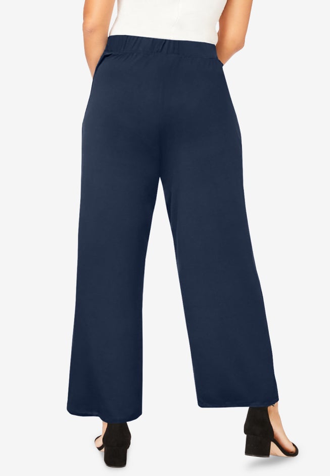 Everyday Stretch Knit Wide Leg Pant image number 2