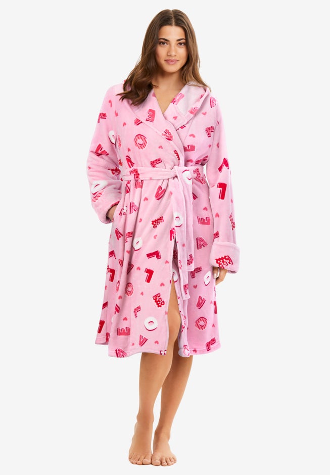 Dreams & Co® Plush Hooded Wrap Robe image number 0