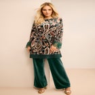 Wide Leg Velour Pant image number 2