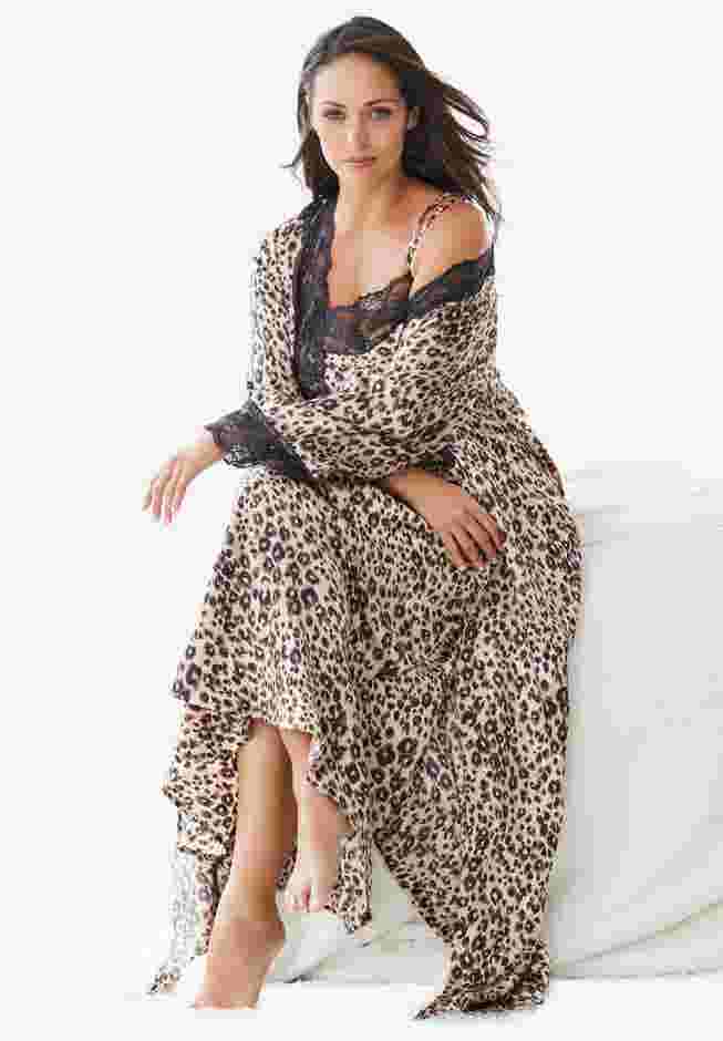 The Luxe Satin Long Peignoir Set image number 6