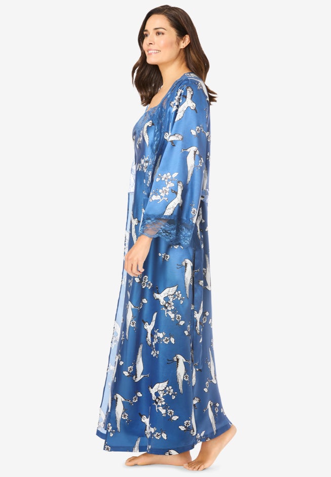 The Luxe Satin Long Peignoir Set image number 2