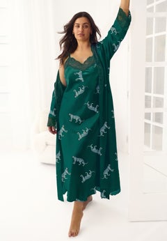 The Luxe Satin Long Peignoir Set