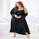 The Luxe Satin Long Peignoir Set image number null