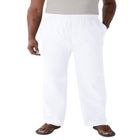 Elastic Waist Gauze Cotton Pants image number null