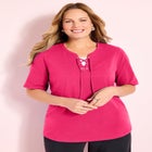 Suprema&reg; Lace-Up Tee image number null