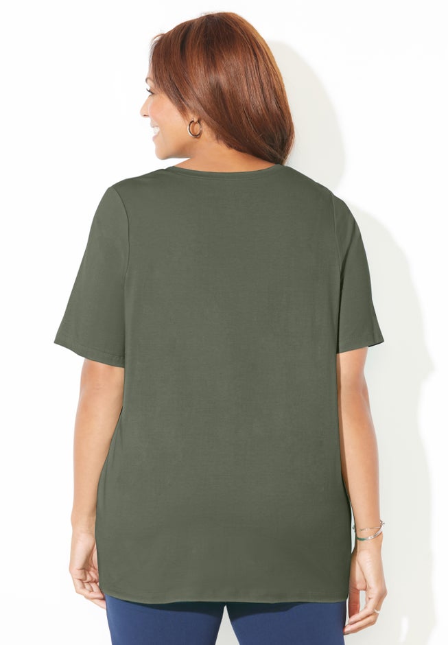 Suprema® Lace-Up Tee image number 1