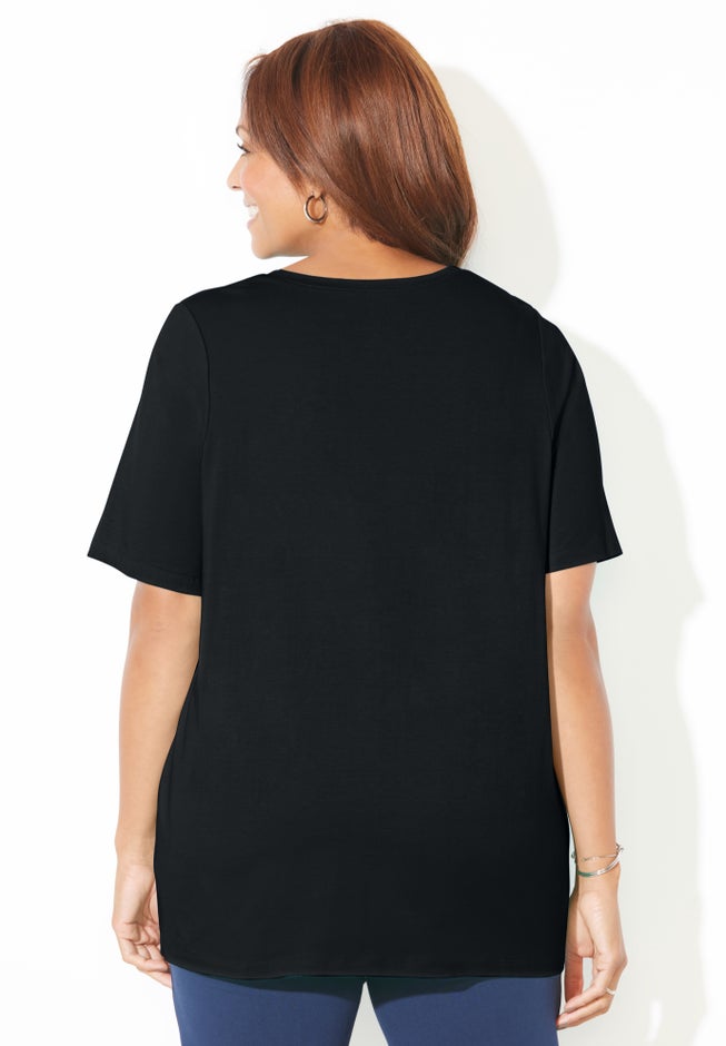 Suprema® Lace-Up Tee image number 1
