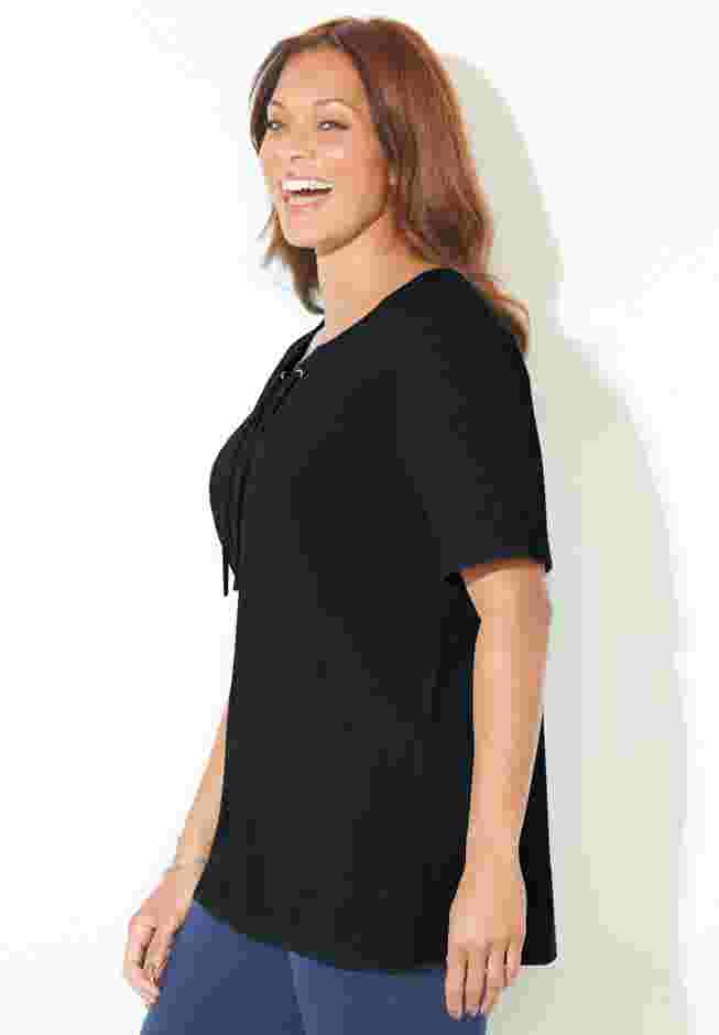 Suprema® Lace-Up Tee image number 2