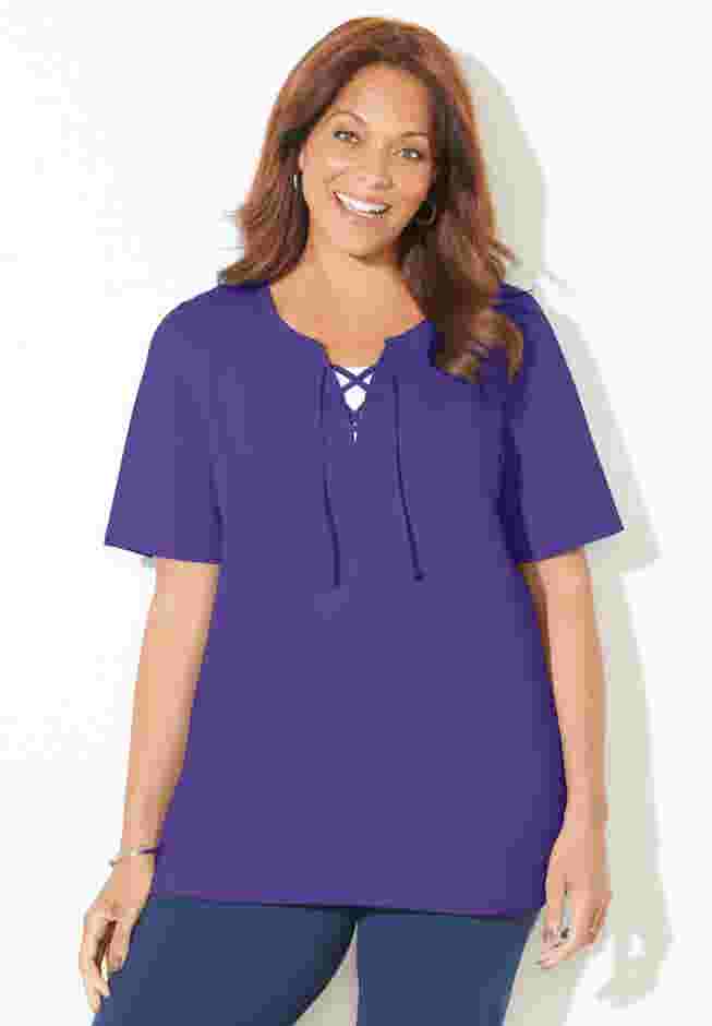 Suprema® Lace-Up Tee image number 0