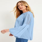 Crochet-Trim Blouse image number null