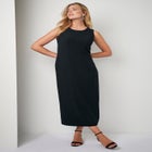 2-Piece Stretch Crepe Single-Breasted Maxi Jacket Dress image number null