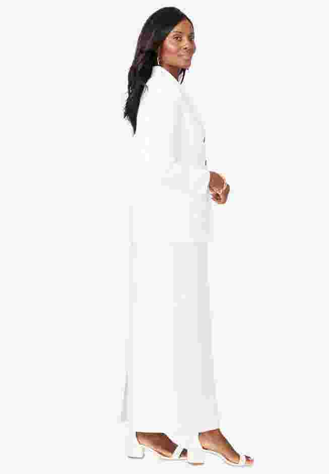 2-Piece Stretch Crepe Single-Breasted Maxi Jacket Dress image number 2