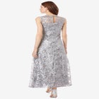 Plus-Size Allover Lace Embellished Shawl Gown image number null