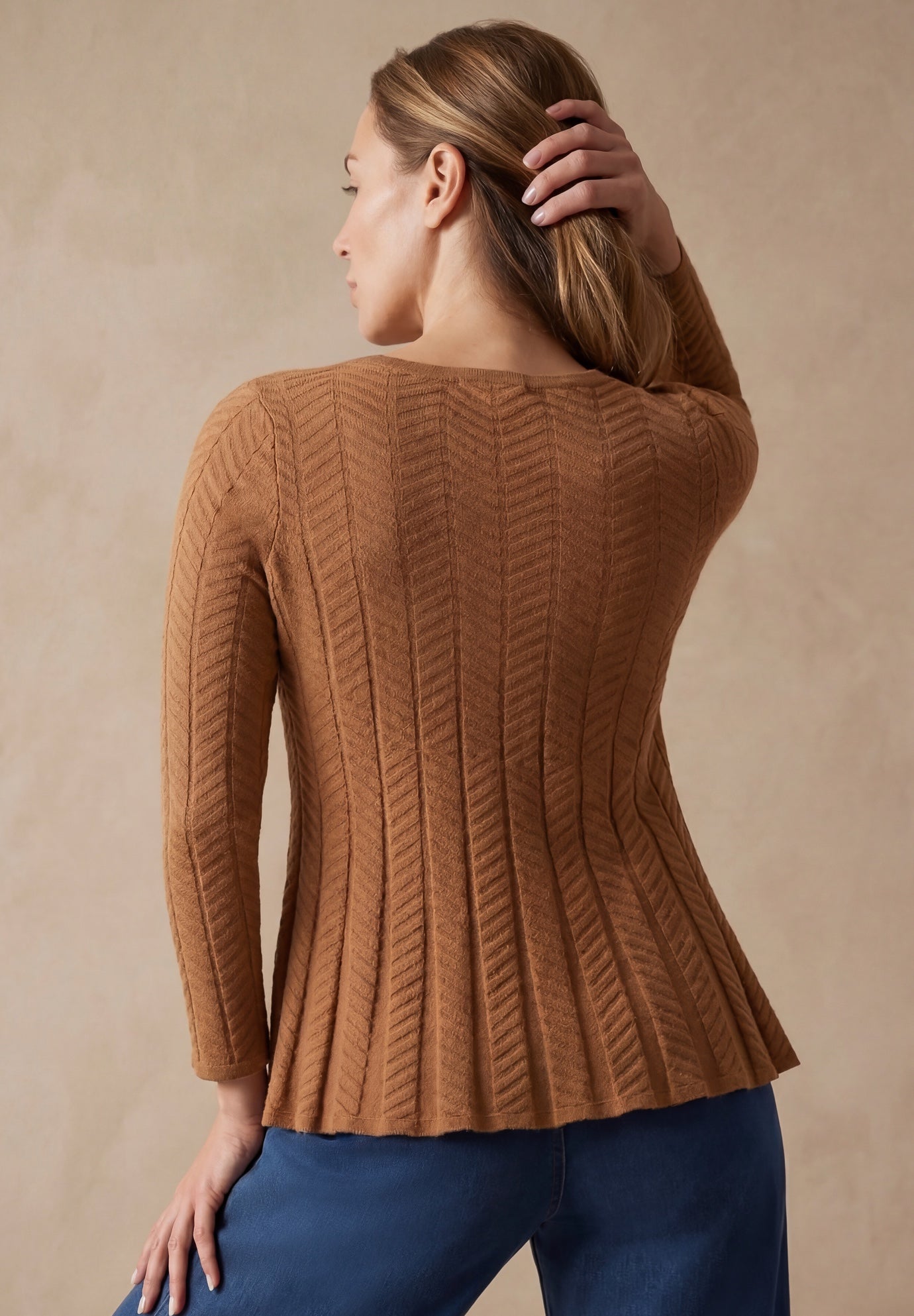 Chevron Fit & Flare Sweater image number 1