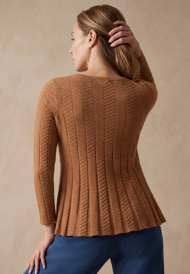 Chevron Fit & Flare Sweater image number 1