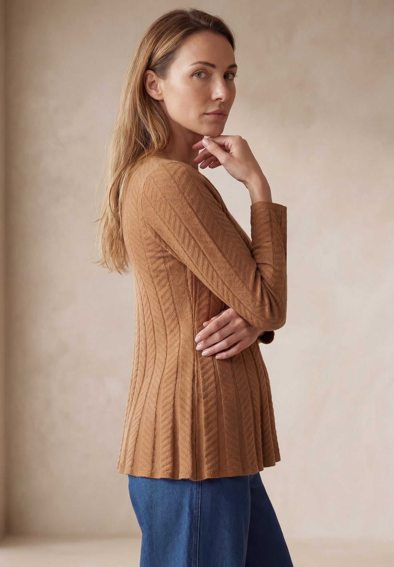 Chevron Fit & Flare Sweater image number 2