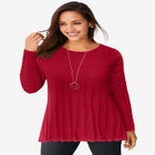 Chevron Fit & Flare Sweater image number null