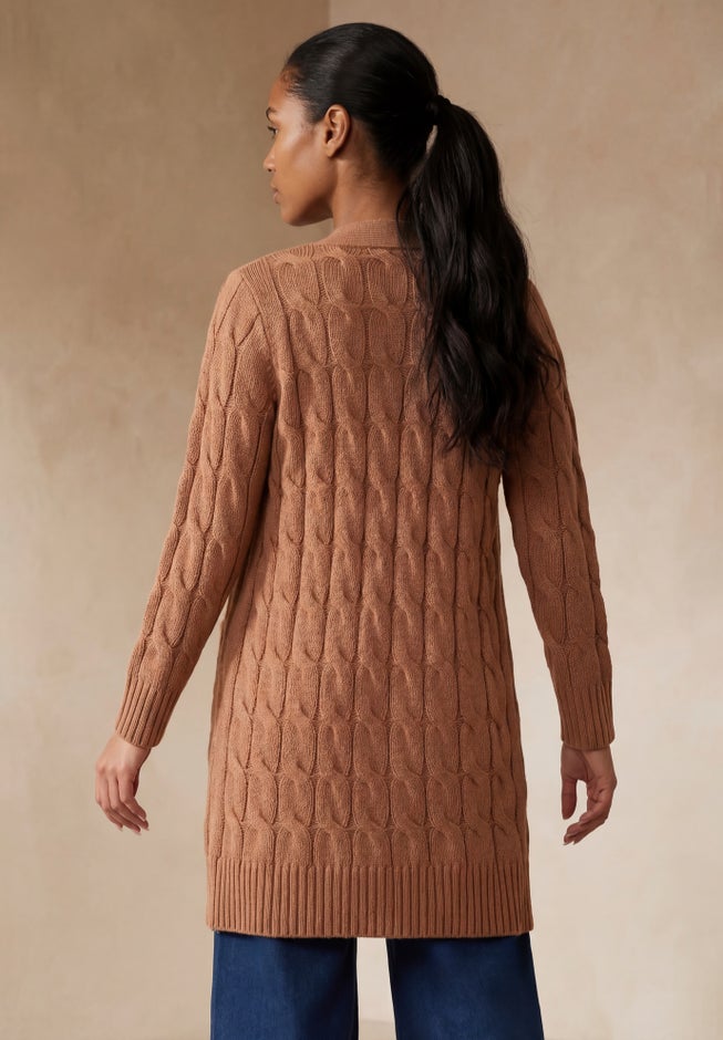 Cable Duster Sweater image number 1