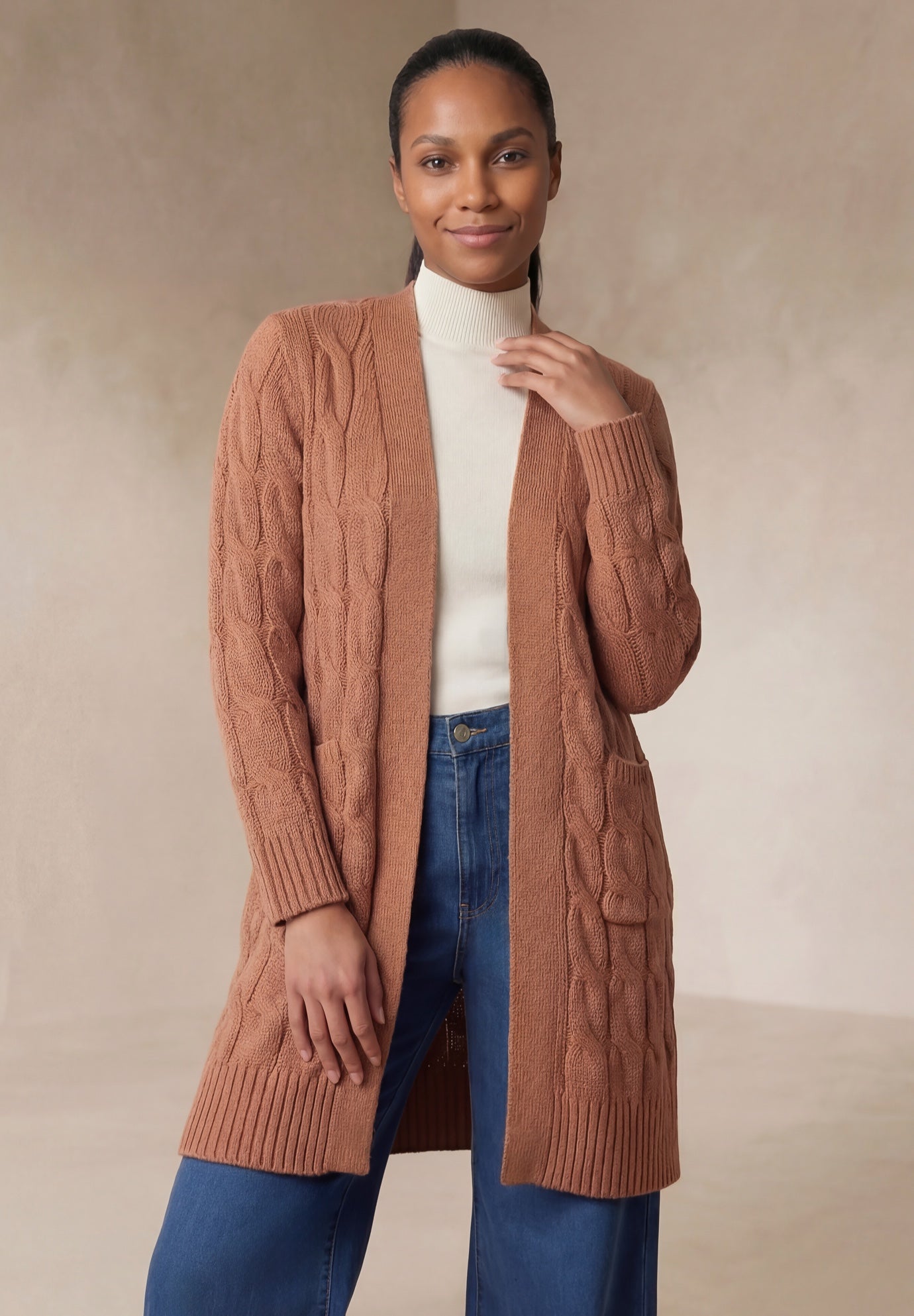 Cable Duster Sweater image number 0