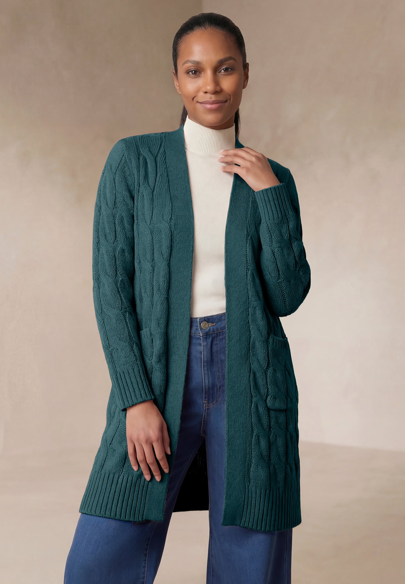 Cable Duster Sweater image number 0