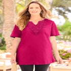 Easy Fit Embroidered Notch-Neck Tunic image number null
