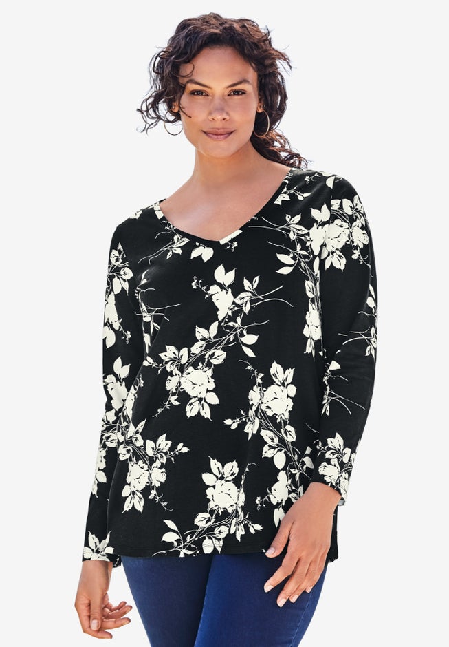 Ultimate Long Sleeve V Neck Tee image number 0