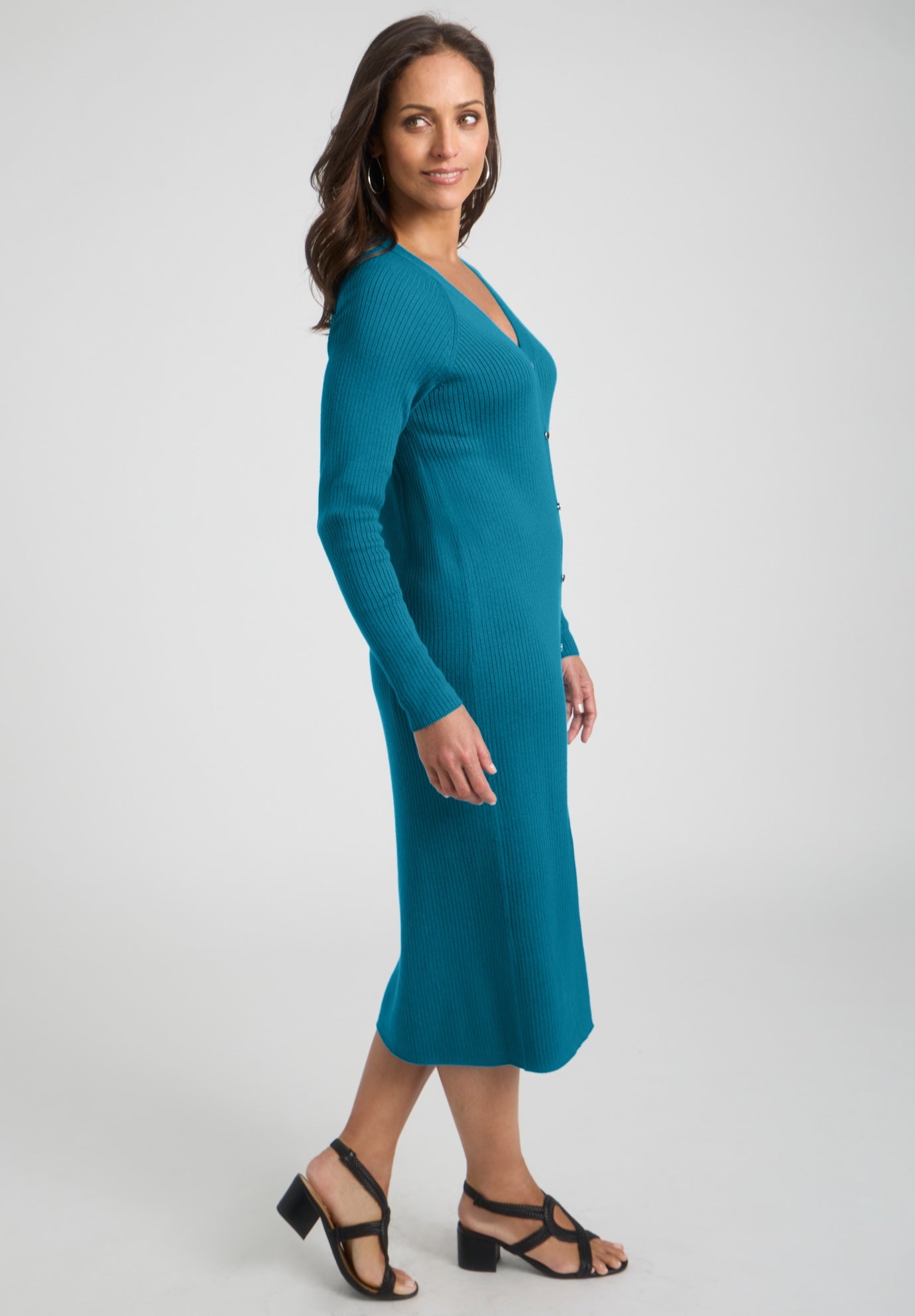 Button Front Midi Dress image number 2