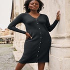 Button Front Midi Dress image number null