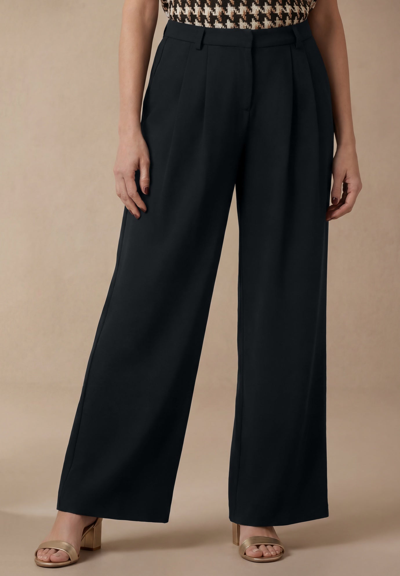 Wide Leg Pleated Trouser image number 0