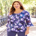 Dream Drape Bella Crochet Trim Top image number null