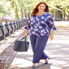 Dream Drape Bella Crochet Trim Top image number null