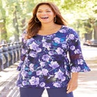 Dream Drape Bella Crochet Trim Top image number null