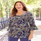 Dream Drape Bella Crochet Trim Top image number null