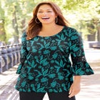 Dream Drape Bella Crochet Trim Top image number null