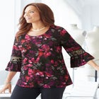 Dream Drape Bella Crochet Trim Top image number null