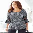 Dream Drape Bella Crochet Trim Top image number null