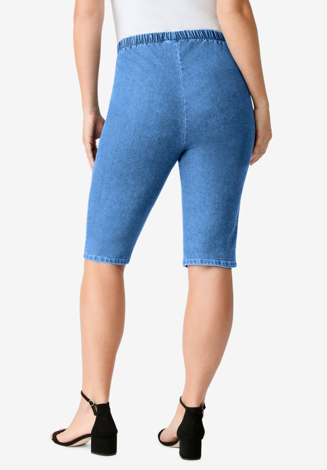 Plus Size Comfort Stretch Bermuda Jean Short image number 1