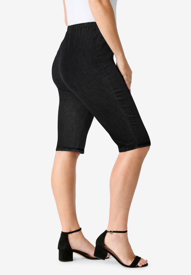 Plus Size Comfort Stretch Bermuda Jean Short image number 2