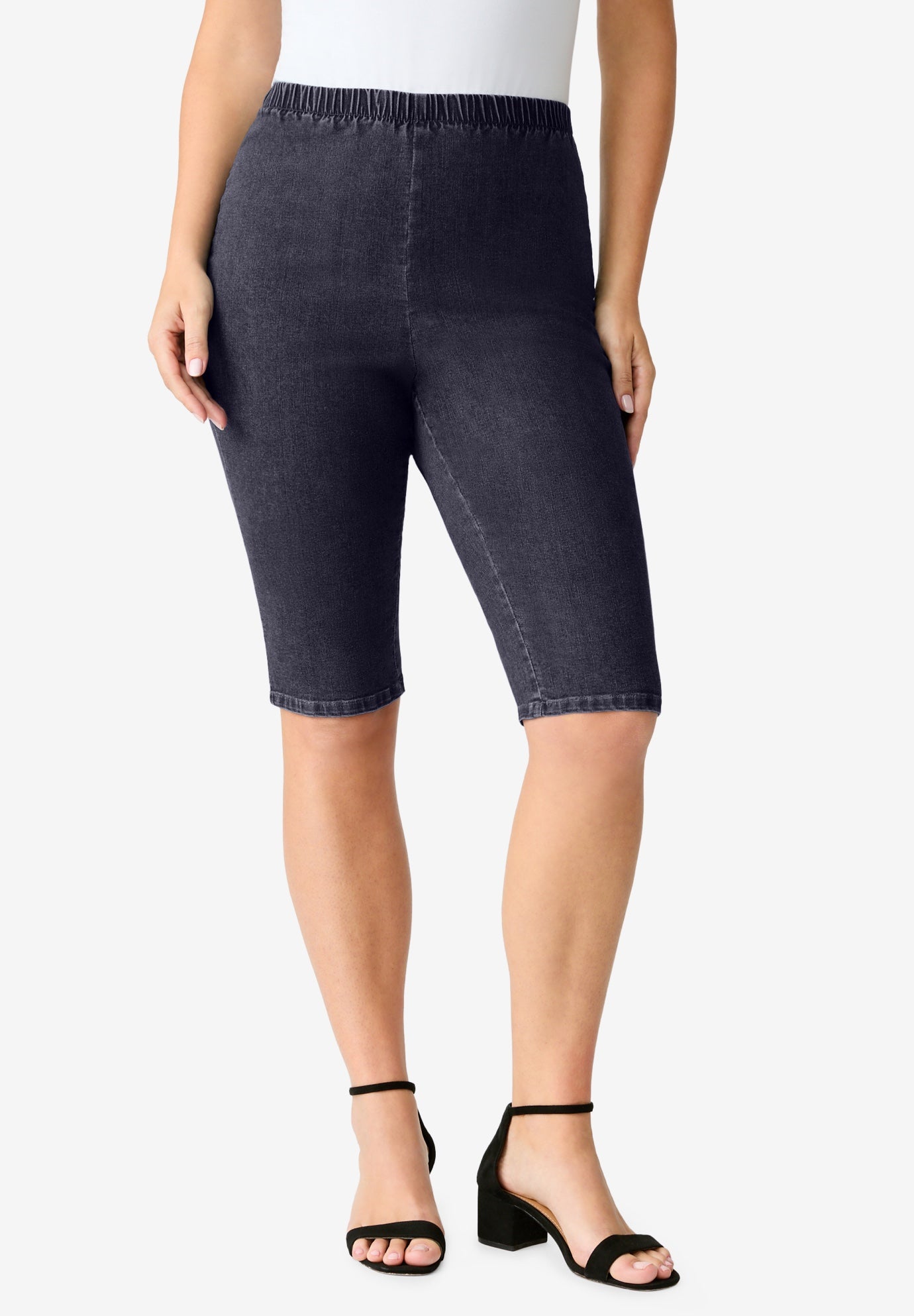 Plus Size Comfort Stretch Bermuda Jean Short image number 0