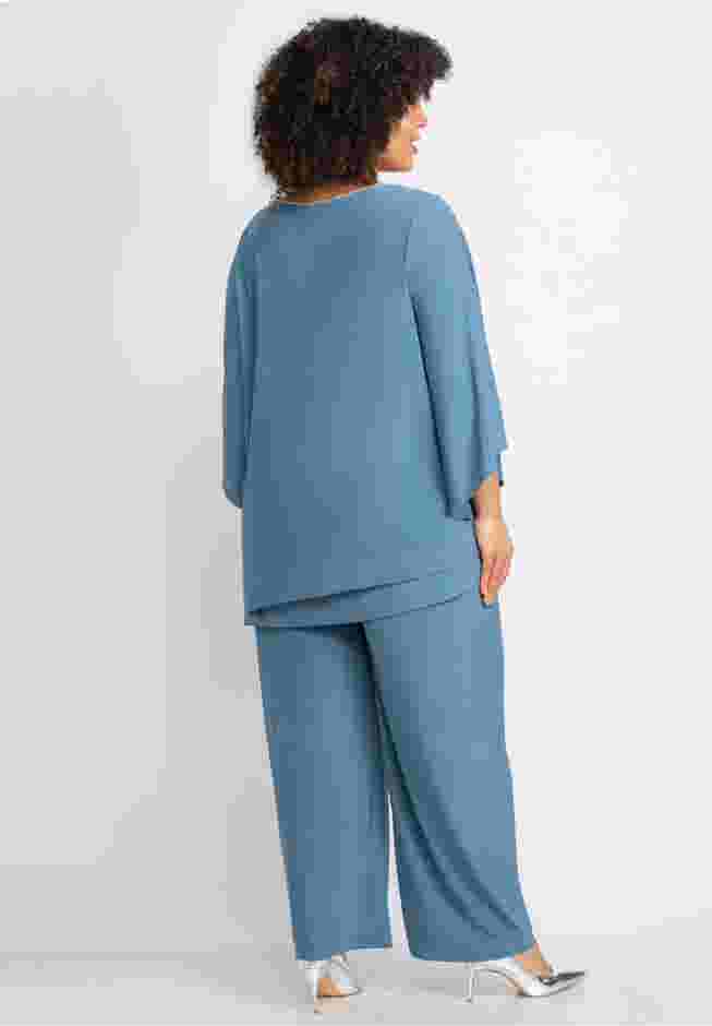 2-Piece Embellished Keyhole Pant Set image number 1