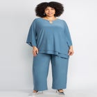 2-Piece Embellished Keyhole Pant Set image number null