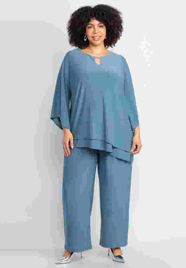 2-Piece Embellished Keyhole Pant Set image number 0