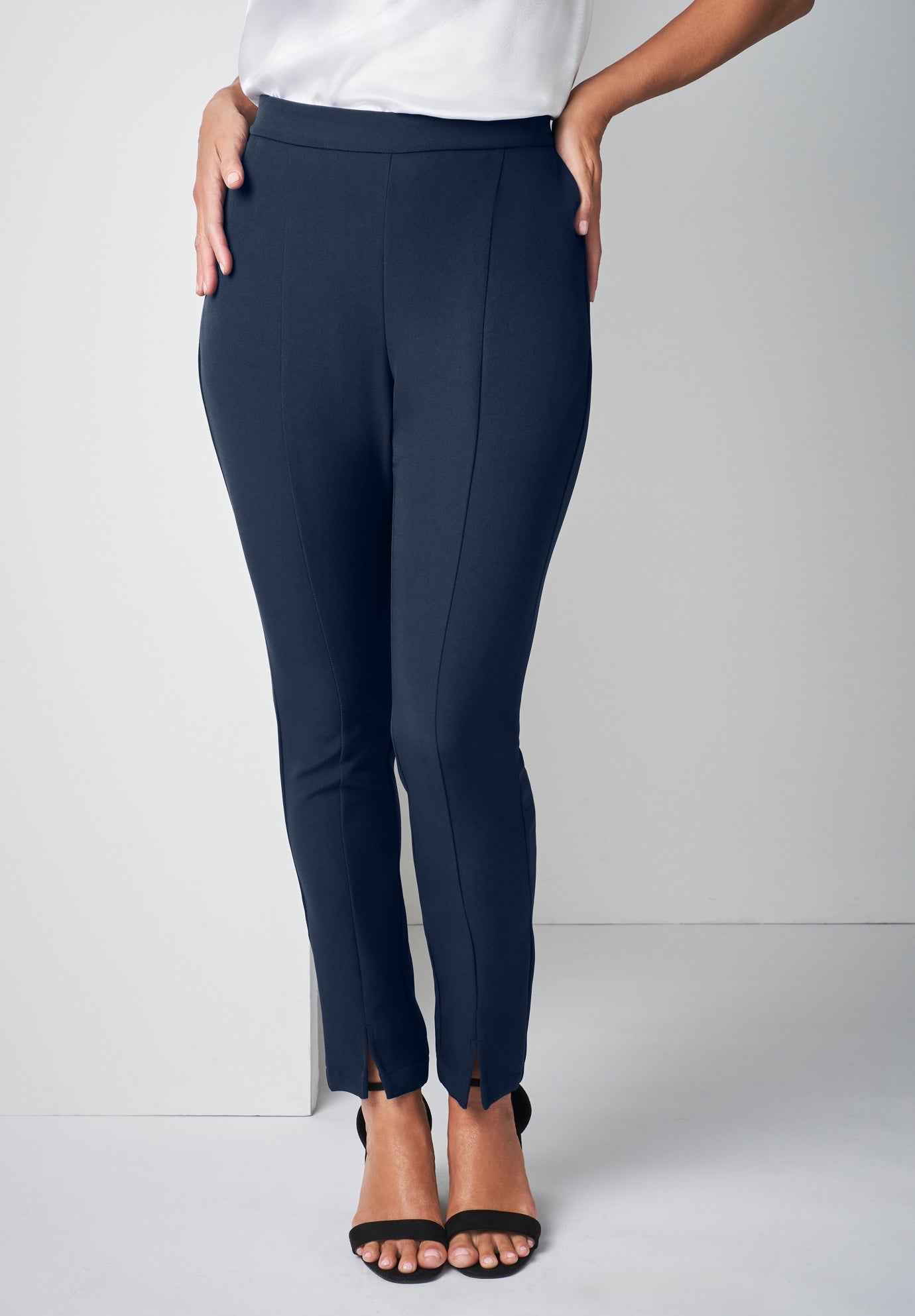 Bi-Stretch Slit Front Ankle Pant image number 0