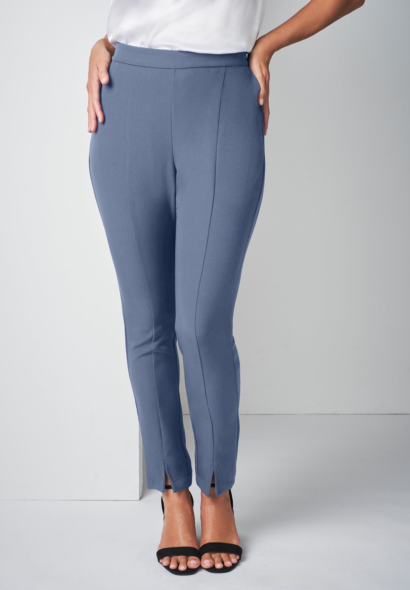 Bi-Stretch Slit Front Ankle Pant image number 0