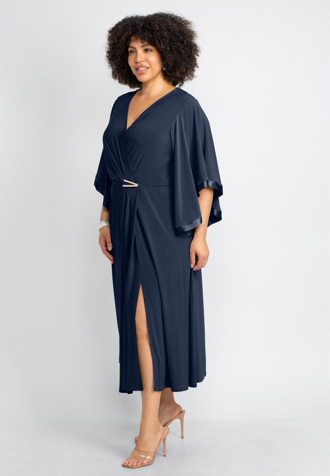V-Neck Twist Maxi Dress image number 2