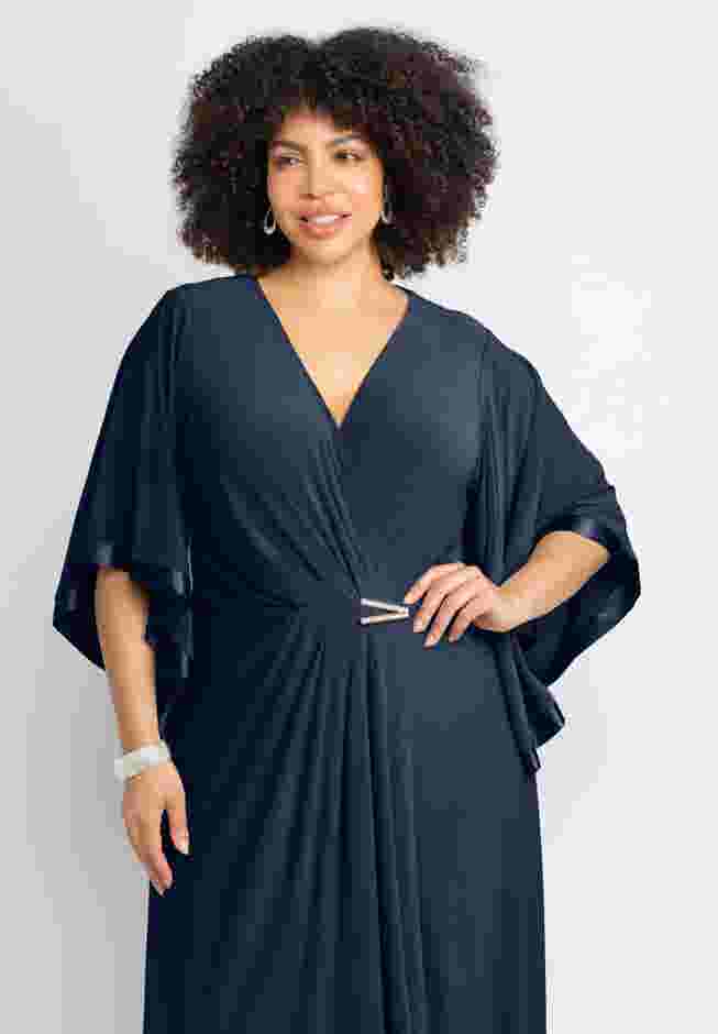 V-Neck Twist Maxi Dress image number 3
